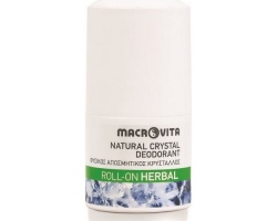 Macrovita Natural Crystal Deodorant Roll-On Herbal - Φυσικός Αποσμητικός Κρύσταλλος 50ml  Macrovita Natural Crystal Deodorant Roll-On Herbal - Φυσικός Αποσμητικός Κρύσταλλος 50ml