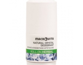 Macrovita Natural Crystal Deodorant Roll-On Herbal - Φυσικός Αποσμητικός Κρύσταλλος 50ml 