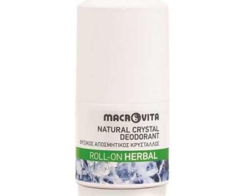 Macrovita Natural Crystal Deodorant Roll-On Herbal - Φυσικός Αποσμητικός Κρύσταλλος 50ml  Macrovita Natural Crystal Deodorant Roll-On Herbal - Φυσικός Αποσμητικός Κρύσταλλος 50ml