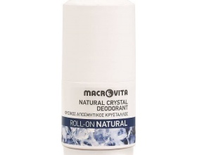 Macrovita Natural Crystal Deodorant Roll-On Natural- Φυσικός Αποσμητικός Κρύσταλλος 50ml  