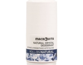 Macrovita Natural Crystal Deodorant Roll-On Natural- Φυσικός Αποσμητικός Κρύσταλλος 50ml  