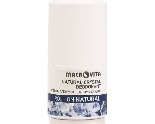 Macrovita Natural Crystal Deodorant Roll-On Natural- Φυσικός Αποσμητικός Κρύσταλλος 50ml   Macrovita Natural Crystal Deodorant Roll-On Natural- Φυσικός Αποσμητικός Κρύσταλλος 50ml