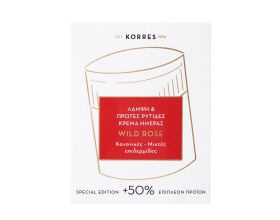 KORRES Wild Rose Brightening & First Wrinkles Day Cream Κρέμα για λάμψη Άγριο Τριαντάφυλλο για κανονικές μικτές επιδερμίδες 60ml 