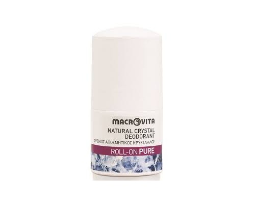 Macrovita Natural Crystal Deodorant Roll-On Pure - Φυσικός Αποσμητικός Κρύσταλλος 50ml  Macrovita Natural Crystal Deodorant Roll-On Pure - Φυσικός Αποσμητικός Κρύσταλλος 50ml