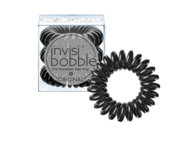 Invisi bobble Original True Black Λαστιχάκι μαλλιών, μαύρο 3τμχ