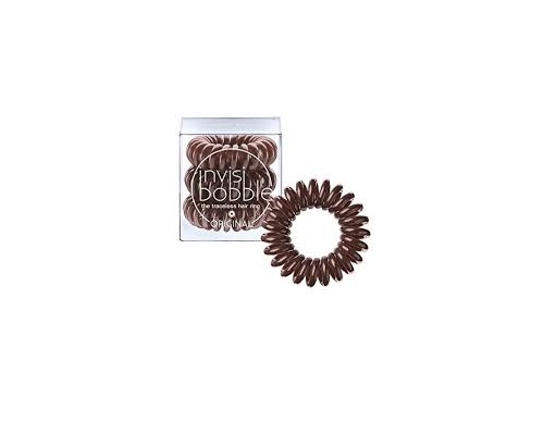 Invisi bobble Original Pretzel Brown Λαστιχάκι μαλλιών καφέ, 3τμχ Invisi bobble Original Pretzel Brown Λαστιχάκι μαλλιών καφέ, 3τμχ