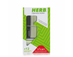 HERB Cigarette Holder Μαύρο -Ανταλλακτικά φίλτρα με θήκη 12 τεμάχια 
