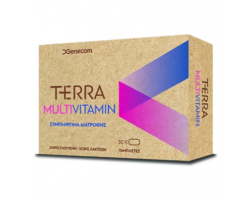 Genecom  Terra Multivitamin πολυβιταμινούχο συμπλήρωμα διατροφής για την τόνωση και αναπλήρωση των αναγκών του οργανισμού σε βιταμίνες και μέταλλα 30 ταμπλέτες  Genecom  Terra Multivitamin πολυβιταμινούχο συμπλήρωμα διατροφής για την τόνωση και αναπλήρωση των αναγκών του οργανισμού σε βιταμίνες και μέταλλα 30 ταμπλέτες