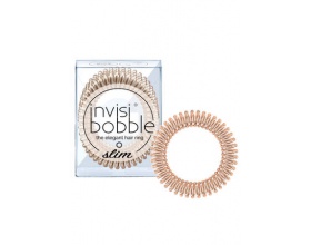 Invisibobble The Elegant Hair Ring Λαστιχάκι Μαλλιών Slim Bronze 3 τμχ 