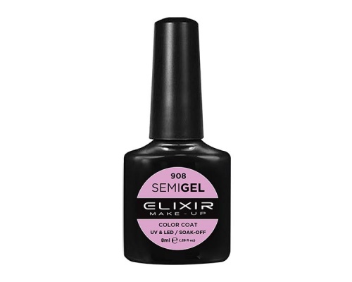 Elixir semigel uv/led, Ημιμόνιμο βερνίκι no908 Orchid, 8ml