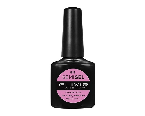 Elixir semigel uv/led, Ημιμόνιμο βερνίκι no911 Cerise,8ml