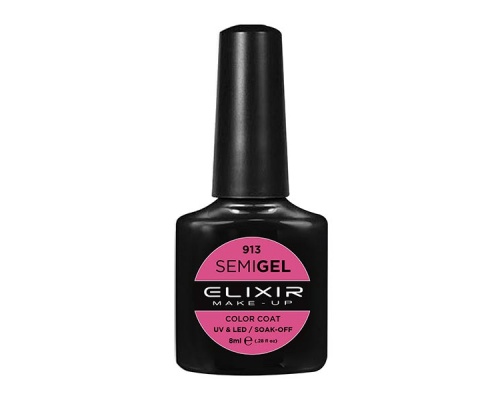 Elixir semigel uv/led, Ημιμόνιμο βερνίκι no913 Magenta, 8ml