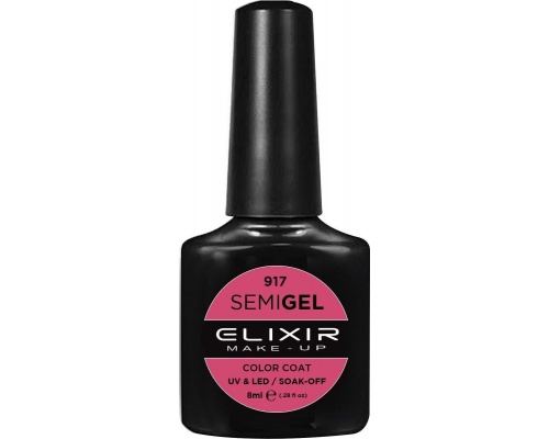 Elixir semigel uv/led, Ημιμόνιμο βερνίκι no917 Indian Red, 8ml