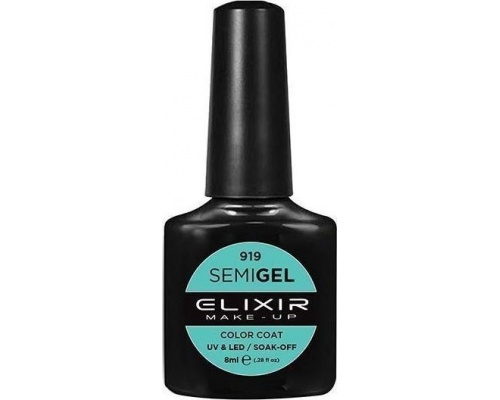 Elixir semigel uv/led, Ημιμόνιμο βερνίκι no919 Jade, 8ml