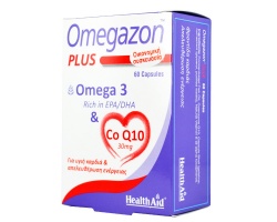 Health Aid Omegazon Plus Omega 3 & Co Q10 30mg Συμπλήρωμα διατροφής για την καλή λειτουργία της καρδίας  60caps Health Aid Omegazon Plus Omega 3 & Co Q10 30mg Συμπλήρωμα διατροφής για την καλή λειτουργία της καρδίας  60caps