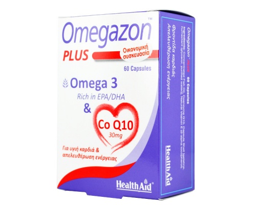 Health Aid Omegazon Plus Omega 3 & Co Q10 30mg Συμπλήρωμα διατροφής για την καλή λειτουργία της καρδίας  60caps Health Aid Omegazon Plus Omega 3 & Co Q10 30mg Συμπλήρωμα διατροφής για την καλή λειτουργία της καρδίας  60caps