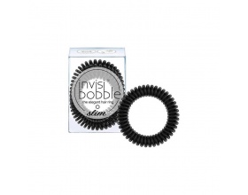 Invisibobble The Elegant Hair Ring Λαστιχάκι Μαλλιών Slim True Black 3 τμχ