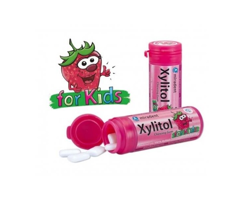 Xylitol Chewing Gum Οδοντότσιχλα με Γεύση Φράουλα για Παιδιά, 30τμχ  Xylitol Chewing Gum Οδοντότσιχλα με Γεύση Φράουλα για Παιδιά, 30τμχ