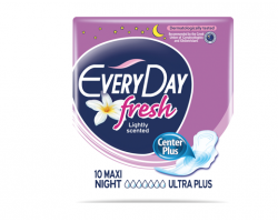 EveryDay Fresh Center Plus, Σερβιέτες Maxi Night Ultra Plus, 10τμχ EveryDay Fresh Center Plus, Σερβιέτες Maxi Night Ultra Plus, 10τμχ