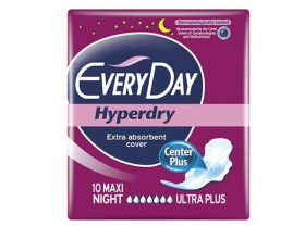 EveryDay Hyperdry Center Plus, Σερβιέτες Maxi Night Ultra Plus, 10τμχ.