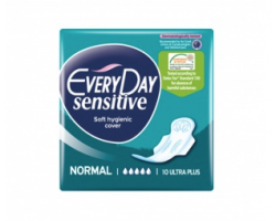 EveryDay Sensitive, with Cotton Center Plus, Σερβιέτες Normal Ultra Plus, 10τμχ. EveryDay Sensitive, with Cotton Center Plus, Σερβιέτες Normal Ultra Plus, 10τμχ.