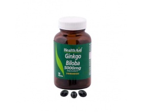 Health Aid Ginkgo Biloba 5000mg  Συμπλήρωμα Διατροφής που βοηθά στη μνήμη,30caps