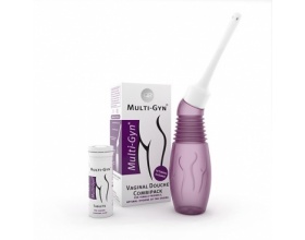 MULTI-GYN  Vaginal Douche Combipack Πουάρ ενδοκολπικών πλύσεων φιλικό προς τη γυναίκα μαζί με 10 δισκία 