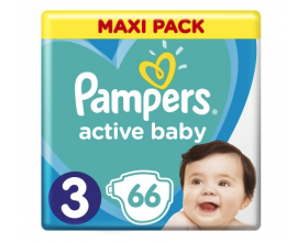 Pampers Πάνες Active Baby Μέγεθος 3 (Midi) 6-10Kg, 66 Πάνες