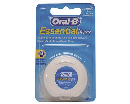 ORAL-B Essential floss Κηρωμένο Οδοντικό νήμα απομακρύνει την πλάκα από περιοχές όπου η οδοντόβουρτσα δεν φτάνει 50 m ORAL-B Essential floss Κηρωμένο Οδοντικό νήμα απομακρύνει την πλάκα από περιοχές όπου η οδοντόβουρτσα δεν φτάνει 50 m