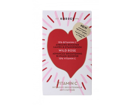  KORRES Wild Rose Adnanced Brightening Bi-Phase Διφασικό Booster Με Βιταμίνη C 30ml 