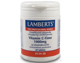 Lamberts Vitamin C Time Βιταμίνη C είναι απαραίτητη για την διατήρηση ενός υγιούς ανοσοποιητικού συστήματος, 1000mg 30tabs