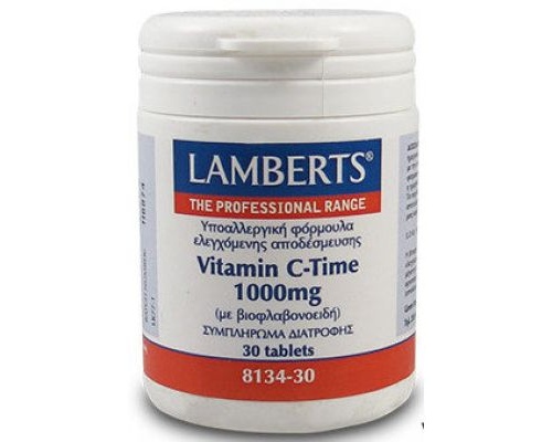 Lamberts Vitamin C Time Βιταμίνη C είναι απαραίτητη για την διατήρηση ενός υγιούς ανοσοποιητικού συστήματος, 1000mg 30tabs Lamberts Vitamin C Time Βιταμίνη C είναι απαραίτητη για την διατήρηση ενός υγιούς ανοσοποιητικού συστήματος, 1000mg 30tabs