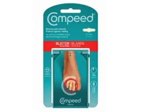 Compeed Toe Blisters Plasters βοηθούν στην ανακούφιση του πόνου και επουλώνουν τις φουσκάλες 8τμχ 