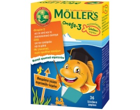 Nature's Plus Moller’s Ω3 Λιπαρά Οξέα Ειδικά Σχεδιασμένο για Παιδιά, με Γεύση Πορτοκάλι - Λεμόνι, 36 gummies 