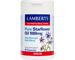 Lamberts Pure Starflower oil 1000mg High Gla 220 mg Συμπλήρωμα διατροφής για την  Εμμηνόπαυση 90 caps   Lamberts Pure Starflower oil 1000mg High Gla 220 mg Συμπλήρωμα διατροφής για την  Εμμηνόπαυση 90 caps