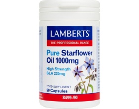 Lamberts Pure Starflower oil 1000mg High Gla 220 mg Συμπλήρωμα διατροφής για την  Εμμηνόπαυση 90 caps  