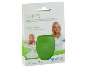 Ardo Tulips, Ψευδοθηλές για διευκόλυνση θηλασμού απο ευαίσθητες και τραυματισμένες θηλές, Μέγεθος L, 2τμχ Ardo Tulips, Ψευδοθηλές για διευκόλυνση θηλασμού απο ευαίσθητες και τραυματισμένες θηλές, Μέγεθος L, 2τμχ