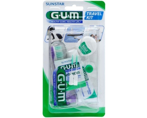 GUM Travel Kit Brush (156), Σετ Ταξιδιού με Οδοντόβουρτσα, Οδοντόκρεμα 12.5ml και Οδοντικό Νήμα 10m  GUM Travel Kit Brush (156), Σετ Ταξιδιού με Οδοντόβουρτσα, Οδοντόκρεμα 12.5ml και Οδοντικό Νήμα 10m