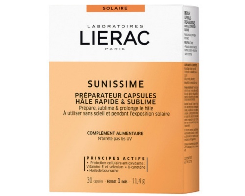 Lierac Sunissime Preparateur Capsules Hale Rapide & Sublime Αντιγηραντικές Κάψουλες Μαυρίσματος, 30 κάψουλες