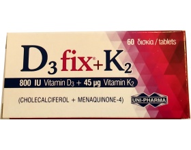Uni-Pharma D3 Fix 800iu + K2 45mg, 60tabs