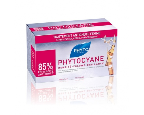 Phyto PHYTOCYANE Δράση κατά της τριχόπτωσης & τόνωση της τριχοφυΐας,12 αμπούλες X 7,5 ml 
