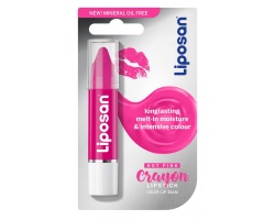  Liposan Hot Pink Crayon Lipstick Περιποιητικό Balm χειλιών με χρώμα φούξια και φυσικά έλαια 3gr