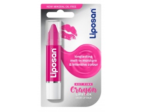 Liposan Hot Pink Crayon Lipstick Περιποιητικό Balm χειλιών με χρώμα φούξια και φυσικά έλαια 3gr Liposan Hot Pink Crayon Lipstick Περιποιητικό Balm χειλιών με χρώμα φούξια και φυσικά έλαια 3gr