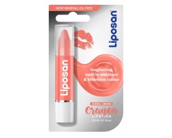 Liposan Coral Crayon Lipstick Περιποιητικό Balm χειλιών με χρώμα κοραλί Kαι φυσικά έλαια 3gr 