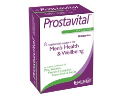HEALTH AID Prostavital Συνδυασμός από Βιταμίνες, Μέταλλα & Saw Palmetto με Λυκοπένη για τον προστάτη  90 κάψουλες  HEALTH AID Prostavital Συνδυασμός από Βιταμίνες, Μέταλλα & Saw Palmetto με Λυκοπένη για τον προστάτη  90 κάψουλες