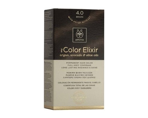 Apivita My Color Elixir No 4.0 Μόνιμη Βαφή Μαλλιών Καστανό 1 τεμάχιο  Apivita My Color Elixir No 4.0 Μόνιμη Βαφή Μαλλιών Καστανό 1 τεμάχιο