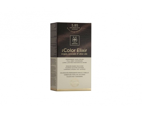 Apivita My Color Elixir No 5.85 Μόνιμη Βαφή Μαλλιών Καστανό ανοιχτό περλέ μαονί 1 τεμάχιο  Apivita My Color Elixir No 5.85 Μόνιμη Βαφή Μαλλιών Καστανό ανοιχτό περλέ μαονί 1 τεμάχιο