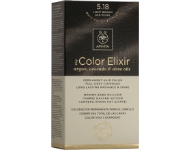 Apivita My Color Elixir No 5.18 Μόνιμη Βαφή Μαλλιών Καστανό ανοιχτό σαντρέ περλέ 1 τεμάχιο