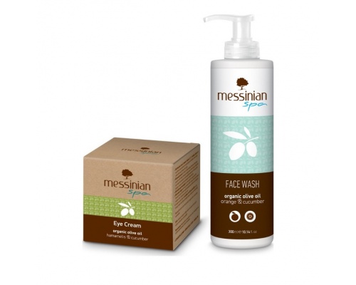 Messinian Spa Promo Κρέμα Ματιών Αμαμελίδα/Αγγούρι 30ml & Υγρό Καθαριστικό Προσώπου Πορτοκάλι/Αγγούρι 300ml  Messinian Spa Promo Κρέμα Ματιών Αμαμελίδα/Αγγούρι 30ml & Υγρό Καθαριστικό Προσώπου Πορτοκάλι/Αγγούρι 300ml
