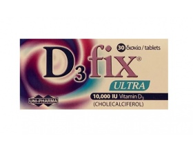 Uni-pharma D3 Fix Ultra 10000iu βιταμίνη D3 30 δισκία  